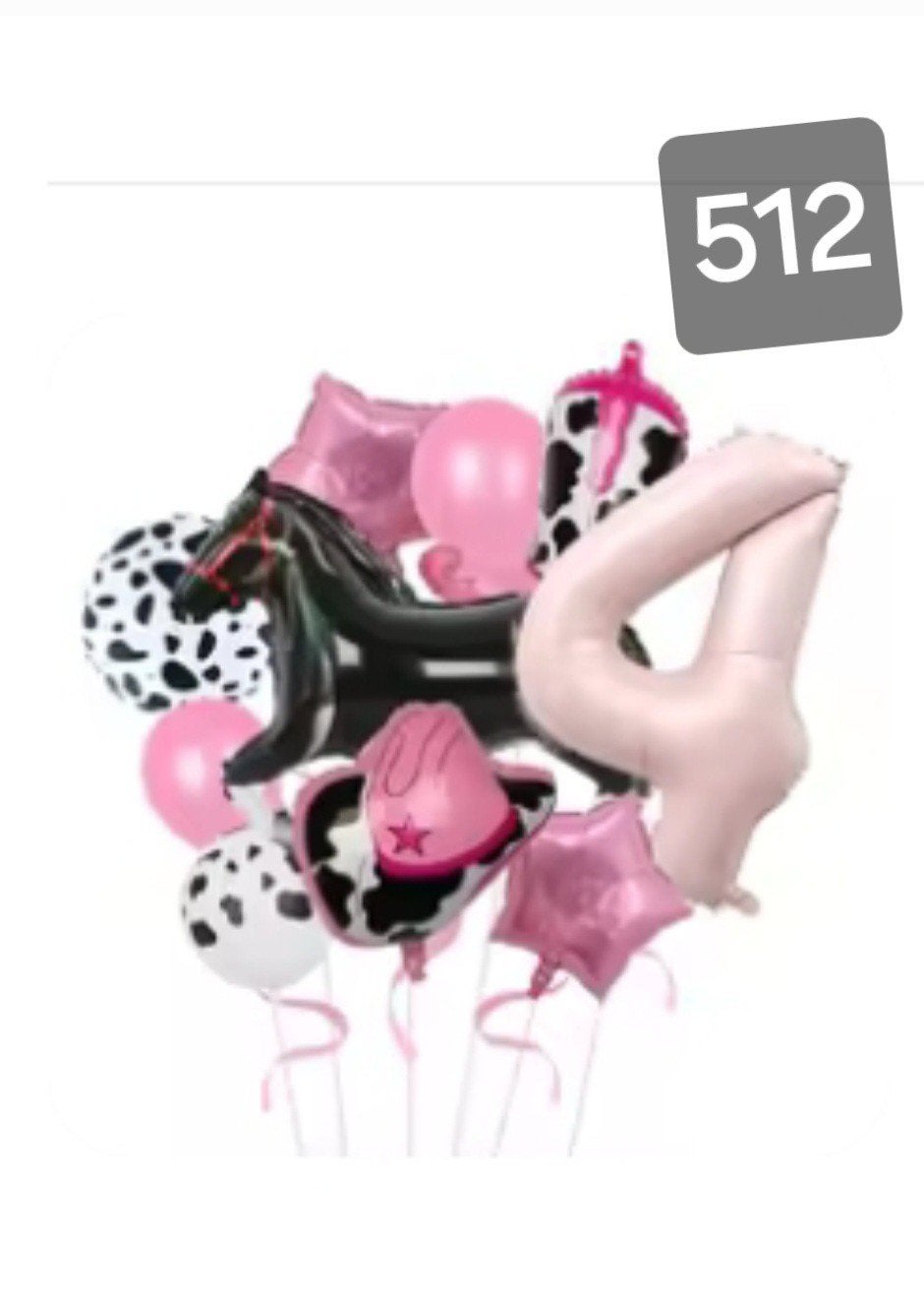 Nieuwe Cowboy Feest Ballonnen Set - Roze & Zwart, Ophalen, Nieuw, Feestartikel, Verjaardag