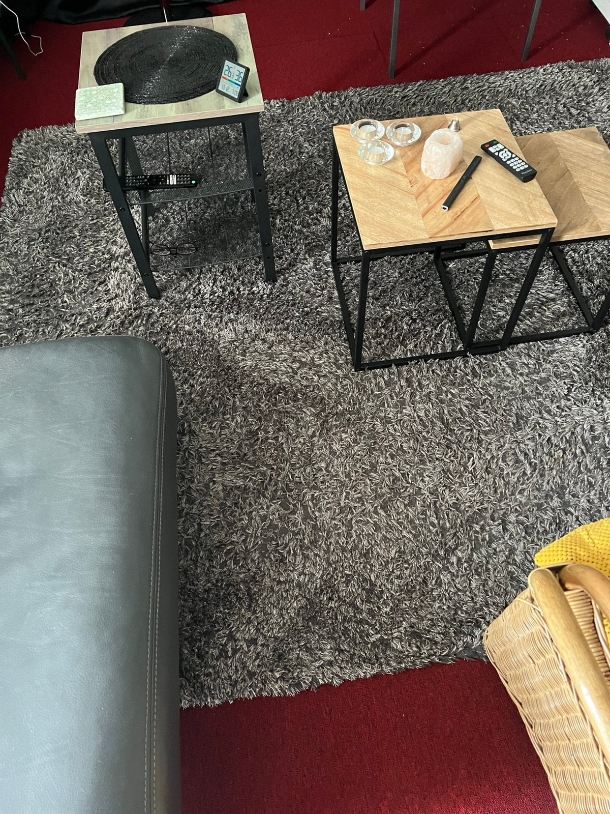 Hoogpollig tapijt 2.5 m-2.00 m, Ophalen, Zwart, 200 cm of meer, Zo goed als nieuw