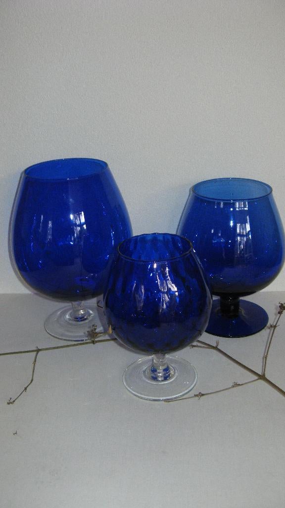 vintage Bokaal /Vaas India blauw, Ophalen of Verzenden
