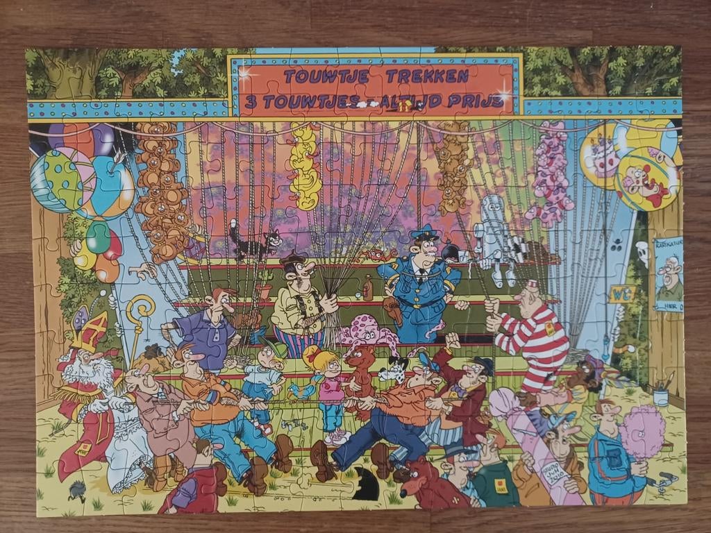 Jan van Haasteren puzzel De kermis touwtje trekken 150 stukj, Ophalen, Minder dan 500 stukjes, Gebruikt, Legpuzzel