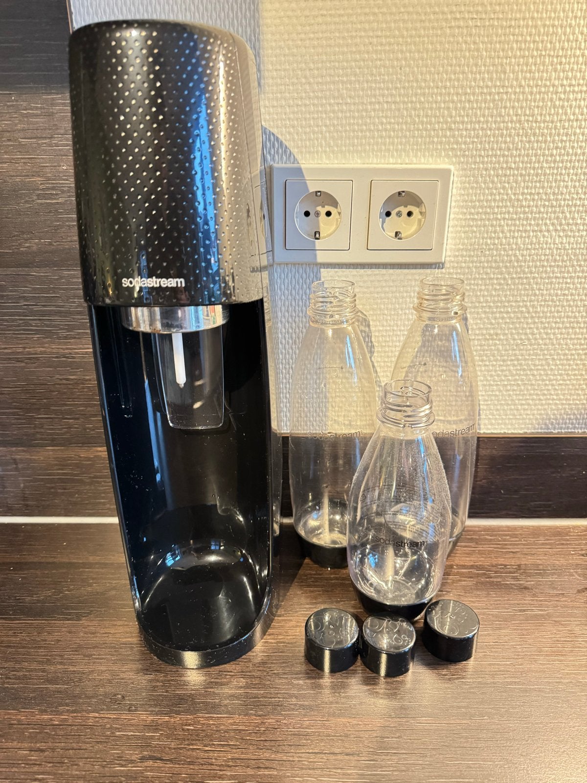 Sodastream met 3 flessen en doppen, Witgoed en Apparatuur, Ophalen of Verzenden, Gebruikt