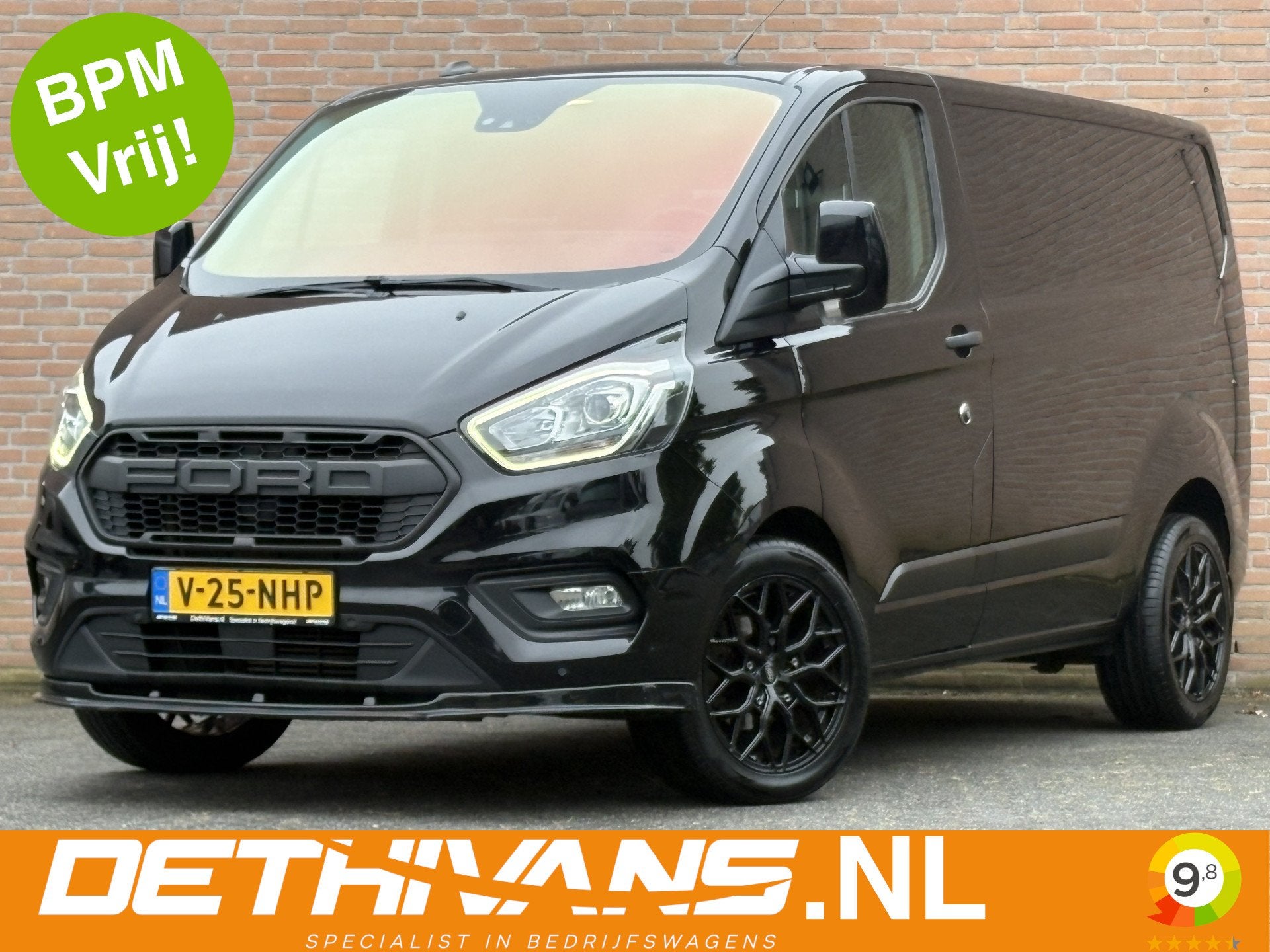 Ford Transit Custom 2.0TDCI 130PK Automaat / Carplay / Euro6, Stof, 4 cilinders, Met garantie (alle), Zwart