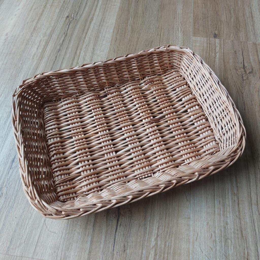rieten dienblad met opstaande rand 28x36,5x6cm, Ophalen, Zo goed als nieuw, Rechthoekig, Overige materialen