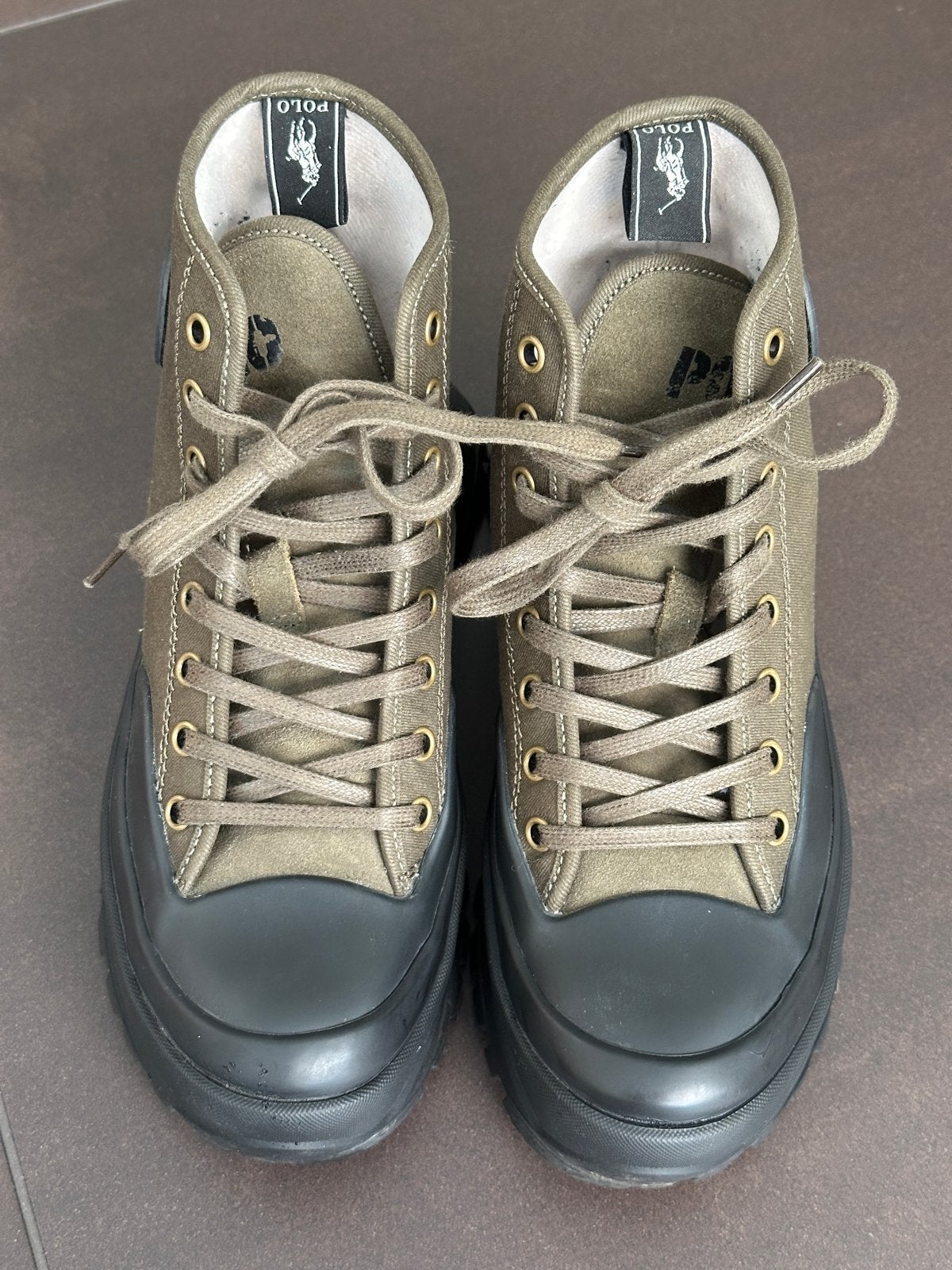 Polo Ralph Lauren ARMIN LACE UNISEX - Sneakers hoog, Ophalen, Groen, Sneakers of Gympen, Zo goed als nieuw