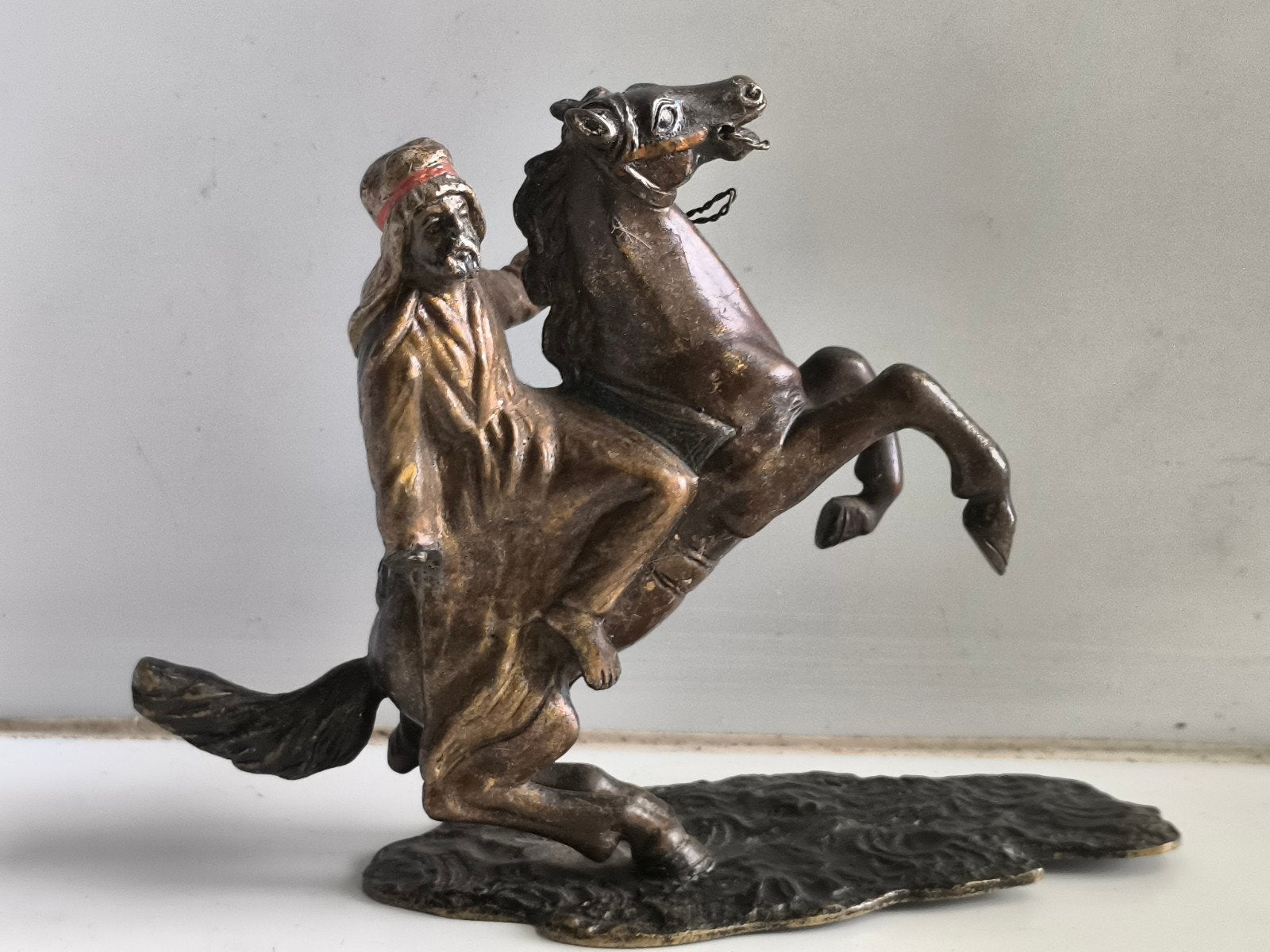 antiek Weens brons arabic on horse, Ophalen of Verzenden