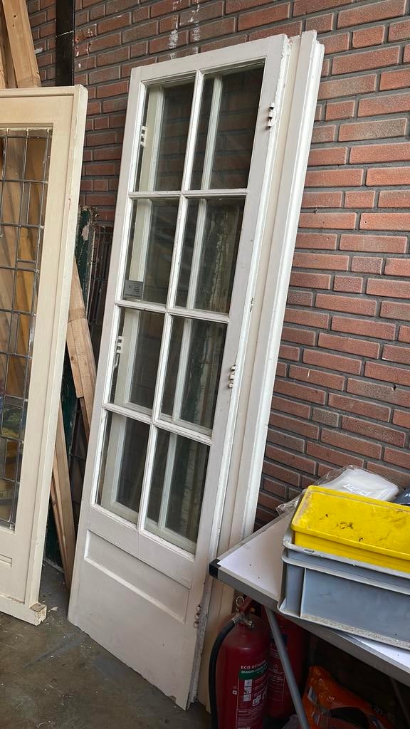 Set binnen deuren vintage, 75 tot 150 cm, Deurkozijn, Ophalen of Verzenden, Zo goed als nieuw