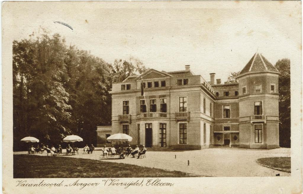 Ellecom – Vakantieoord ‘Avegoor’ (Voorzijde)., Ophalen of Verzenden, 1920 tot 1940, Gelopen, Gelderland