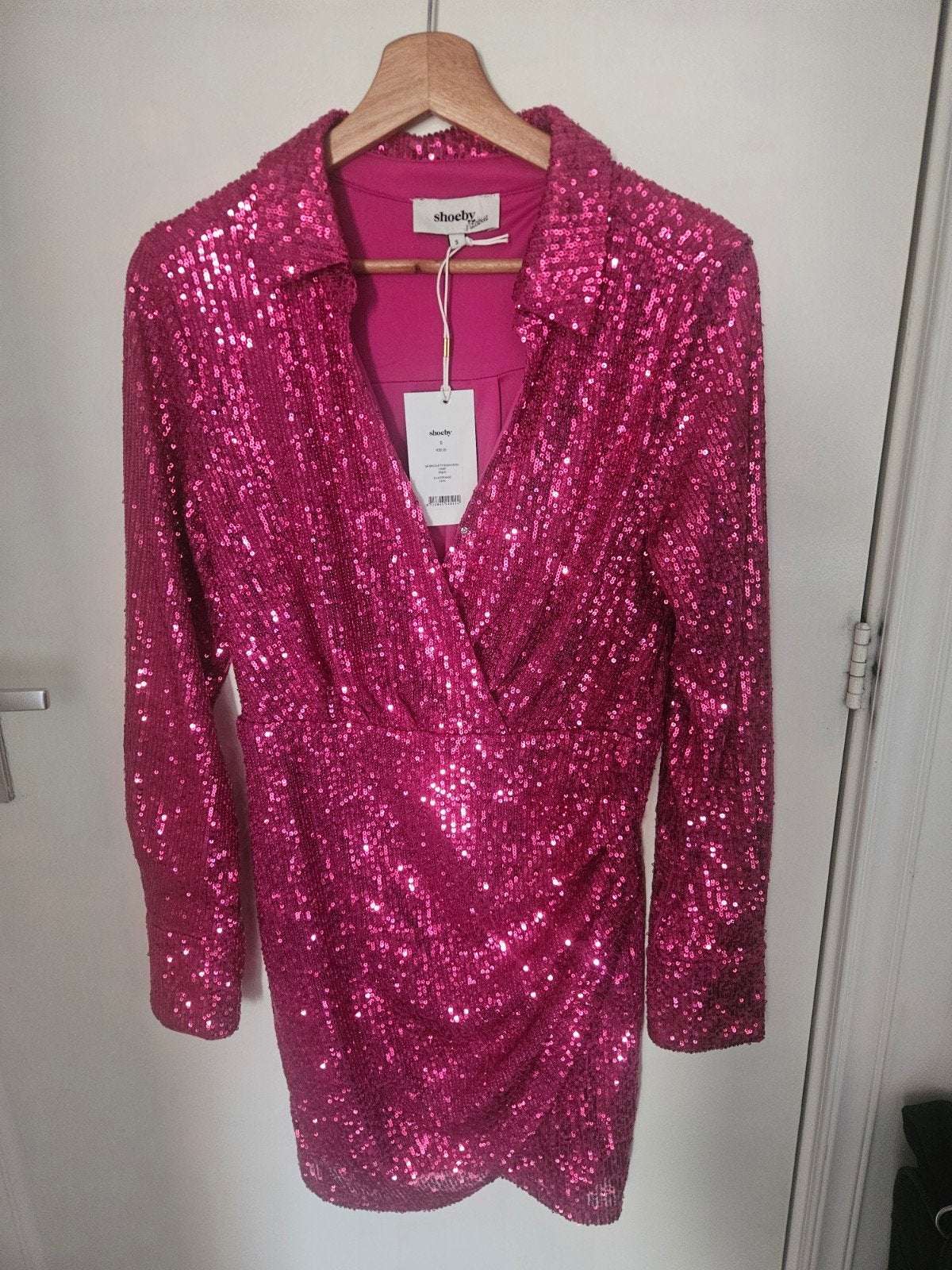 Shoeby Nicollette Sequin Dress - Roze Pailletten Jurk, Nieuw, Ophalen of Verzenden, Maat 36 (S), Boven de knie