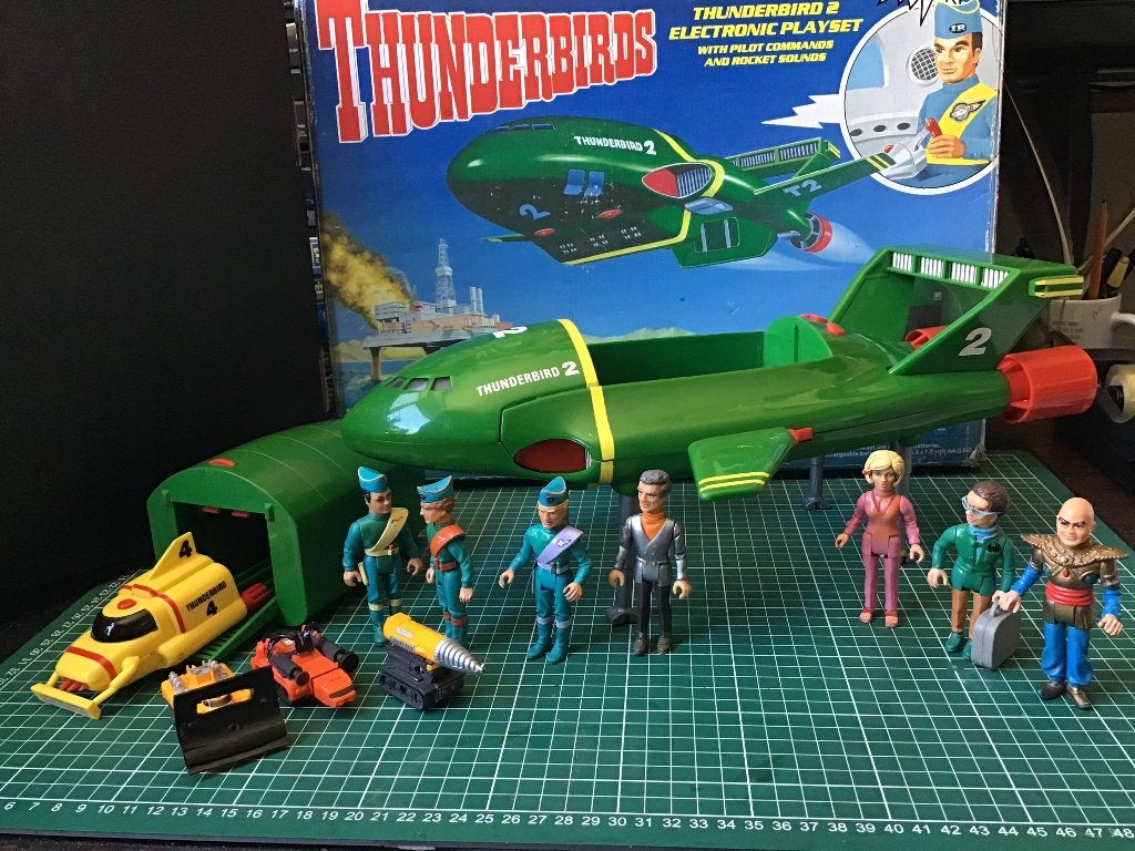 Thunderbirds electronic Playset + figuren/voertuigen, Verzenden, Gebruikt