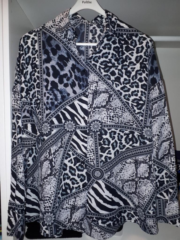Blouse met lange mouwen L, Ophalen of Verzenden, Zo goed als nieuw, Maat 42/44 (L), Zwart