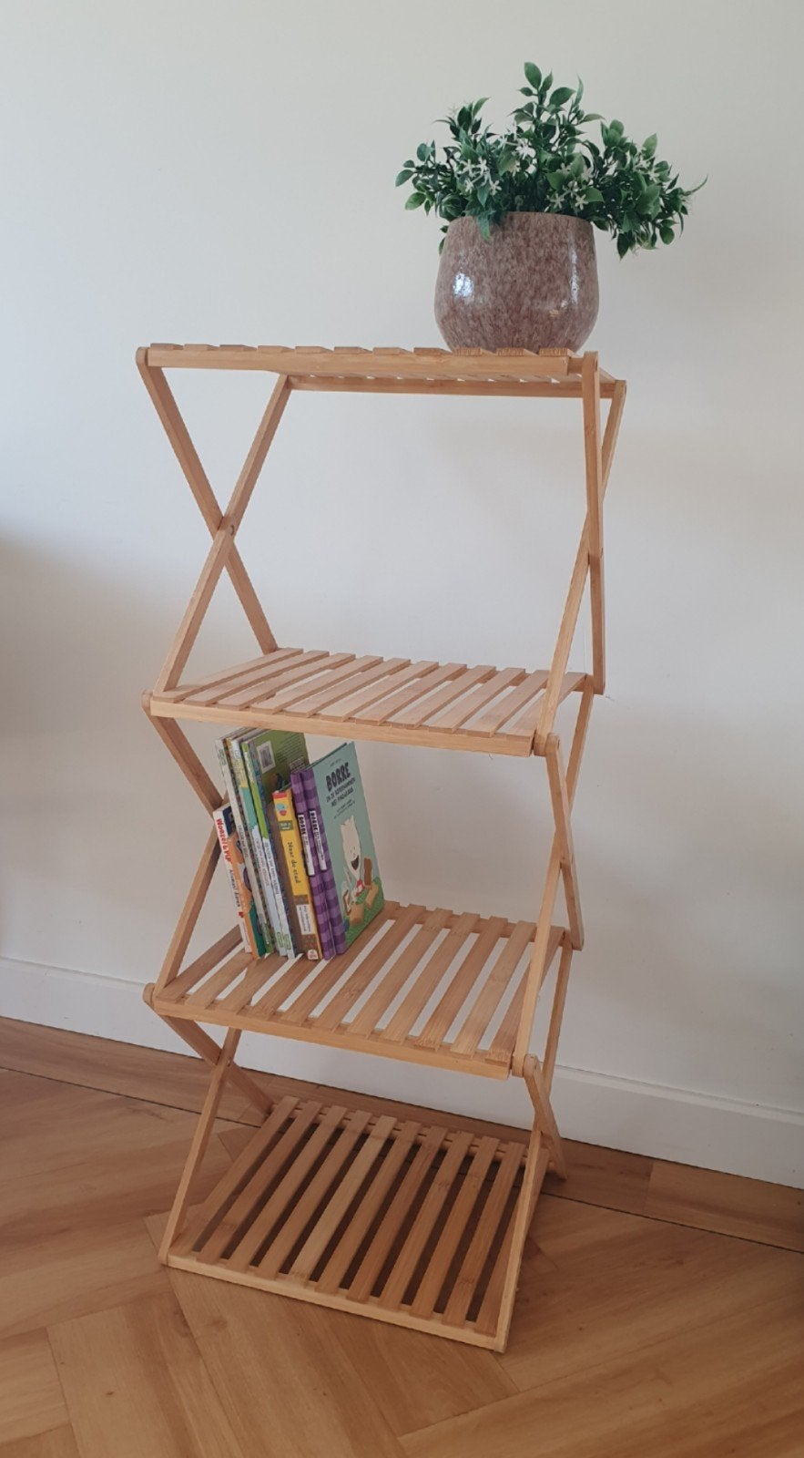 Nieuw bamboe kastje/rekje, (Half)hoge kast, Minder dan 50 cm, Nieuw, Ophalen of Verzenden