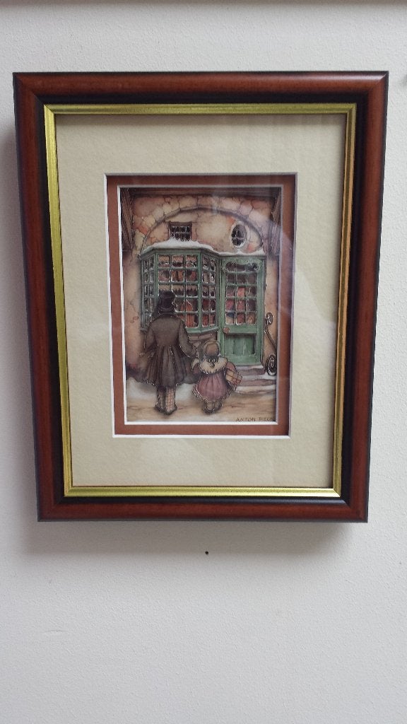 3-D Schilderij ANTON PIECK  < 't Winkeltje > Geknipt DIORAMA, Ophalen of Verzenden