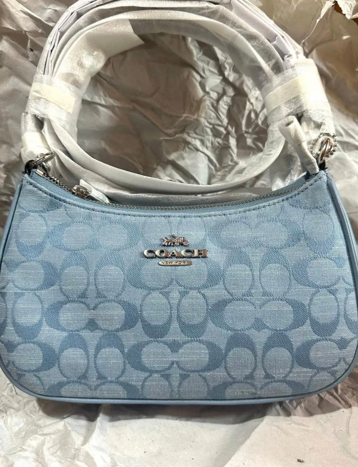 Blauwe Teri coach tas nieuw, Ophalen of Verzenden, Nieuw, Roze, Schoudertasje