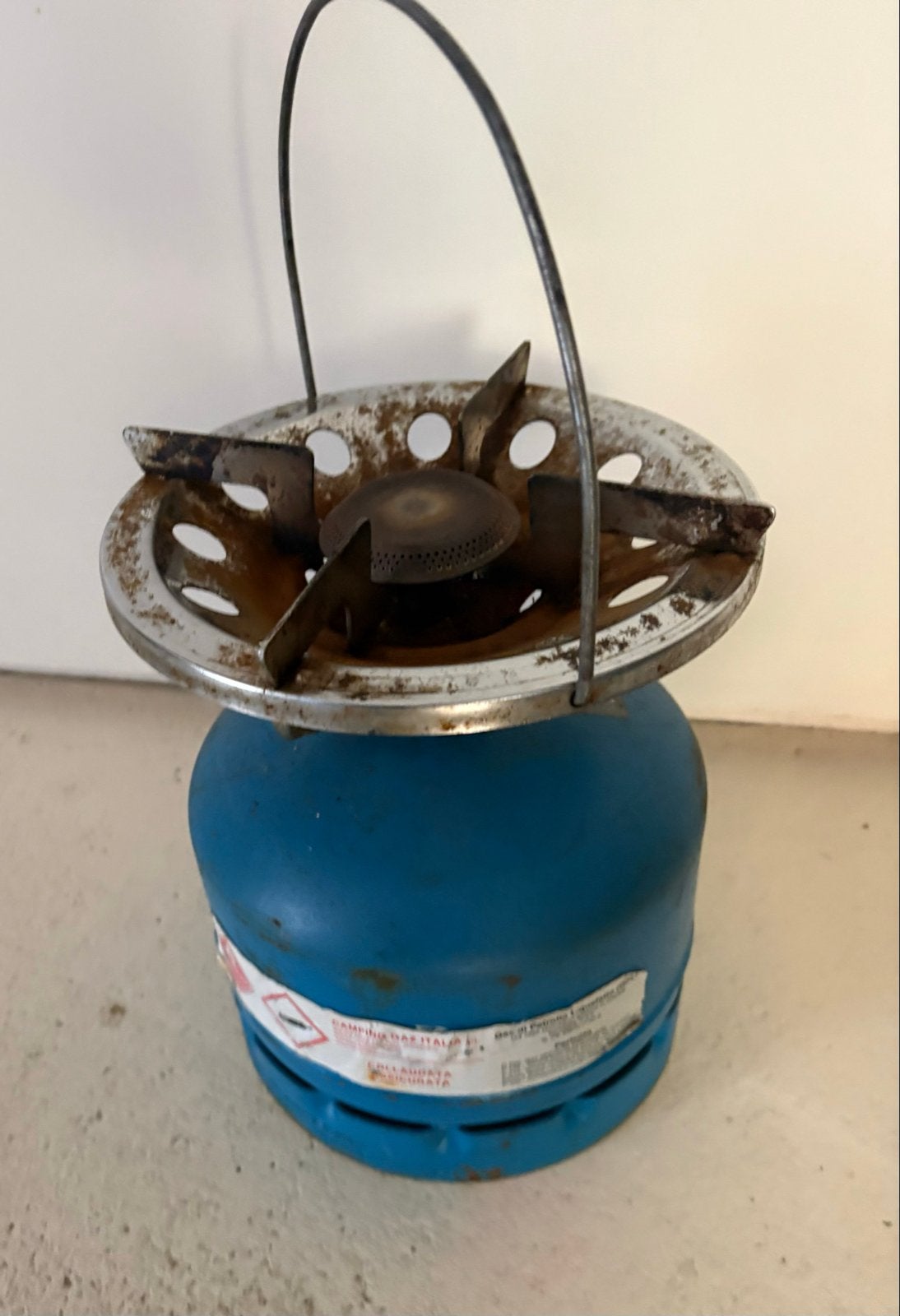 Camping Gaz 904 gasfles met gasbrander - driekwart vol, Caravans en Kamperen, Kampeeraccessoires, Ophalen, Gebruikt