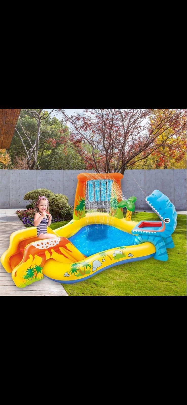 Intex Dinosaur Play Center zwembad met glijbaan & sproeier, Tuin en Terras, Ophalen, Gebruikt, Opblaaszwembad, 80 tot 120 cm