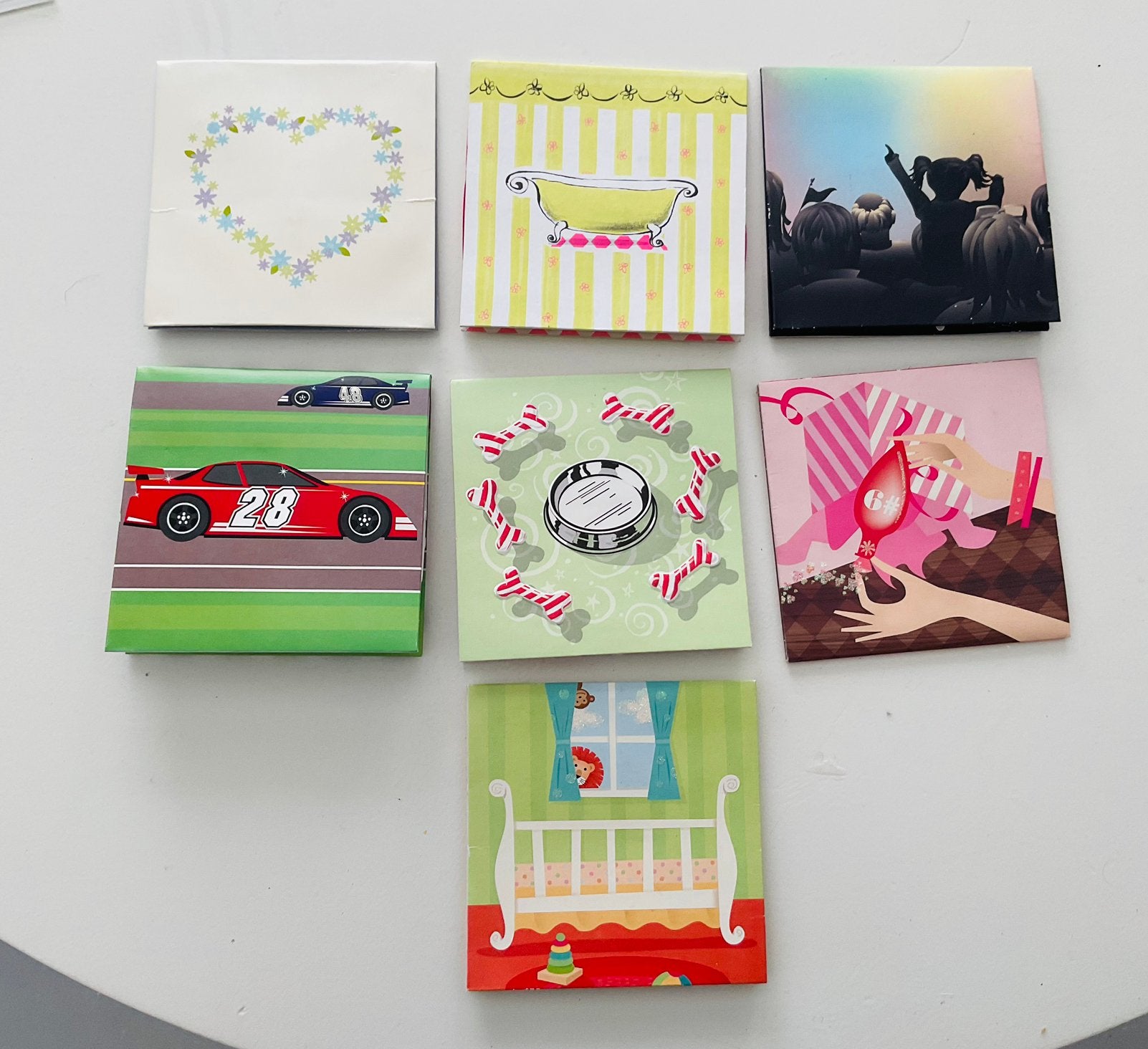 Set 7 pup up greeting cards, 3d wenskaarten, Diversen, Wenskaarten, Ophalen of Verzenden, Gebruikt