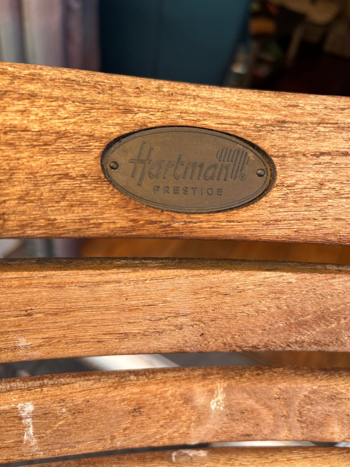 Hartman Prestige Teakhouten Tuinstoel - Verstelbaar, Tuin en Terras, Tuinstoelen, Ophalen, Gebruikt, Teakhout, Inklapbaar