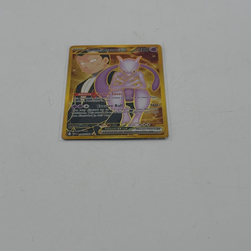 Team Rocket's Mewtwo ex (DRI 240) | Near Mint, Ophalen of Verzenden, Zo goed als nieuw, Losse kaart