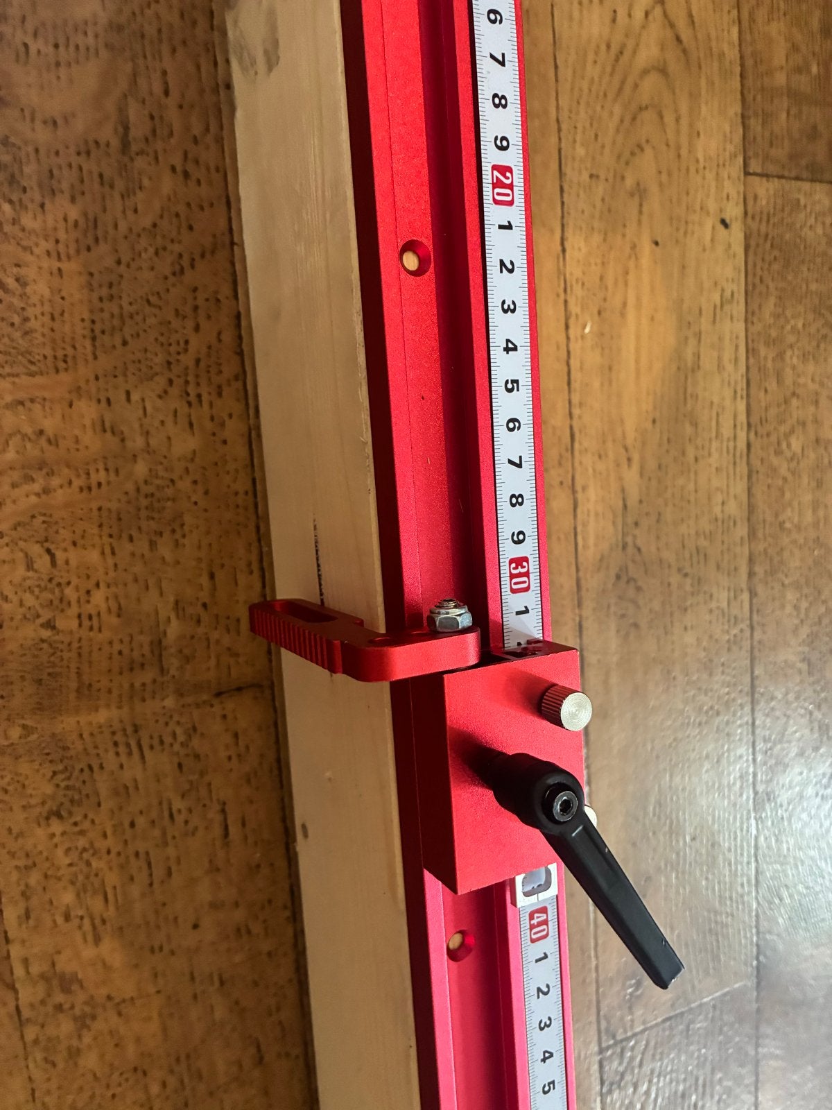 Aluminium rail met stop en meetlint voor afkortzaag, Ophalen, Elspeet, Overige merken, John