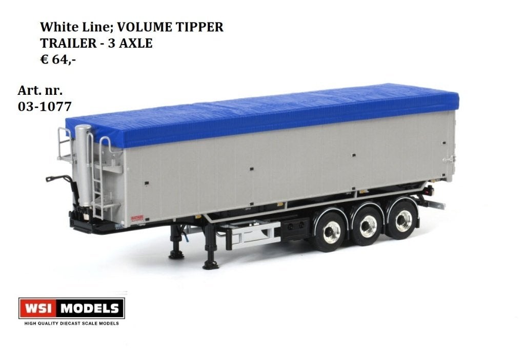 WSI Models White line tipper volume, Ophalen of Verzenden, Nieuw, Bus of Vrachtwagen, Wsi