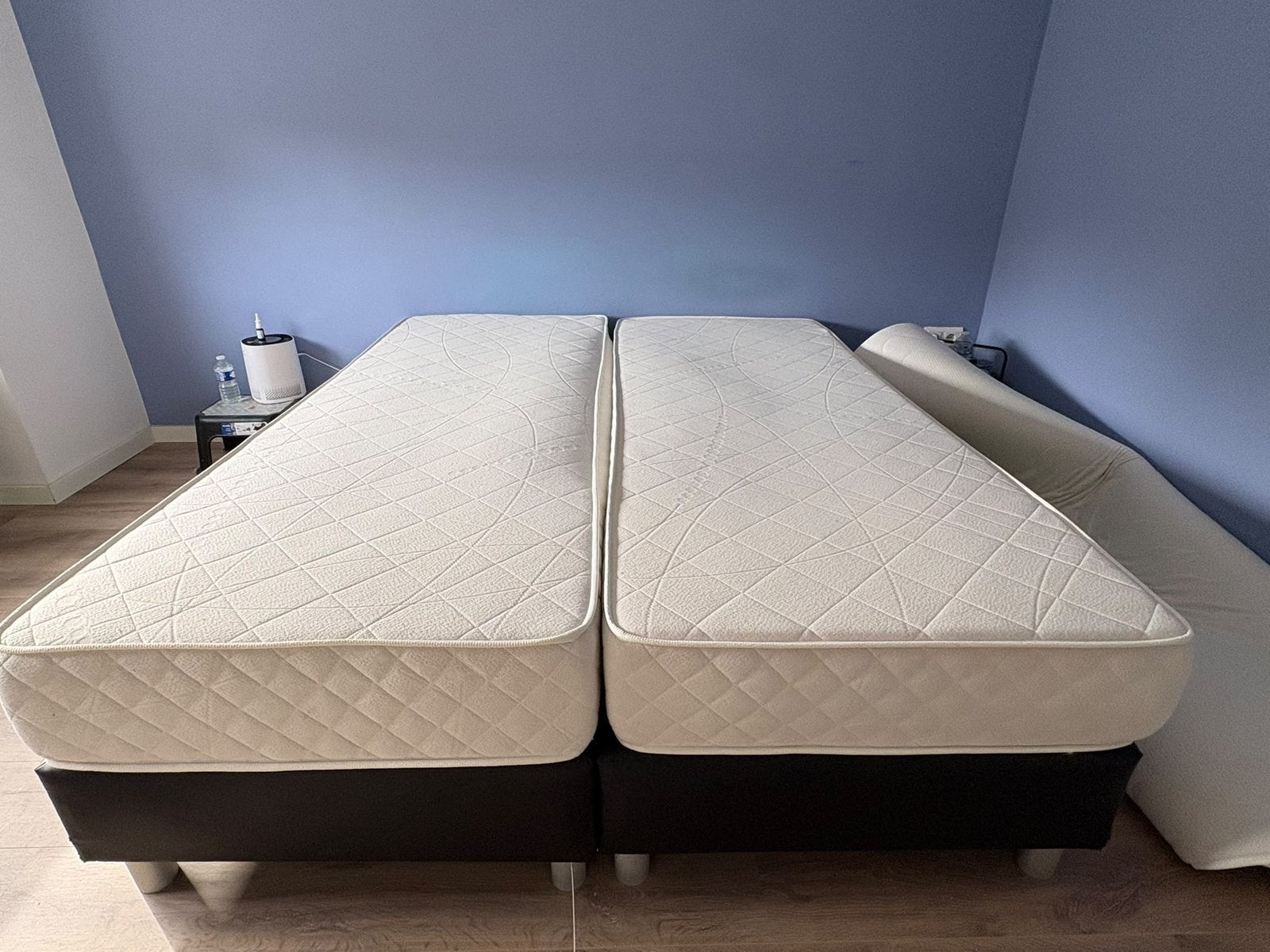 Boxspring, Ophalen, Gebruikt, Zwart, Tweepersoons