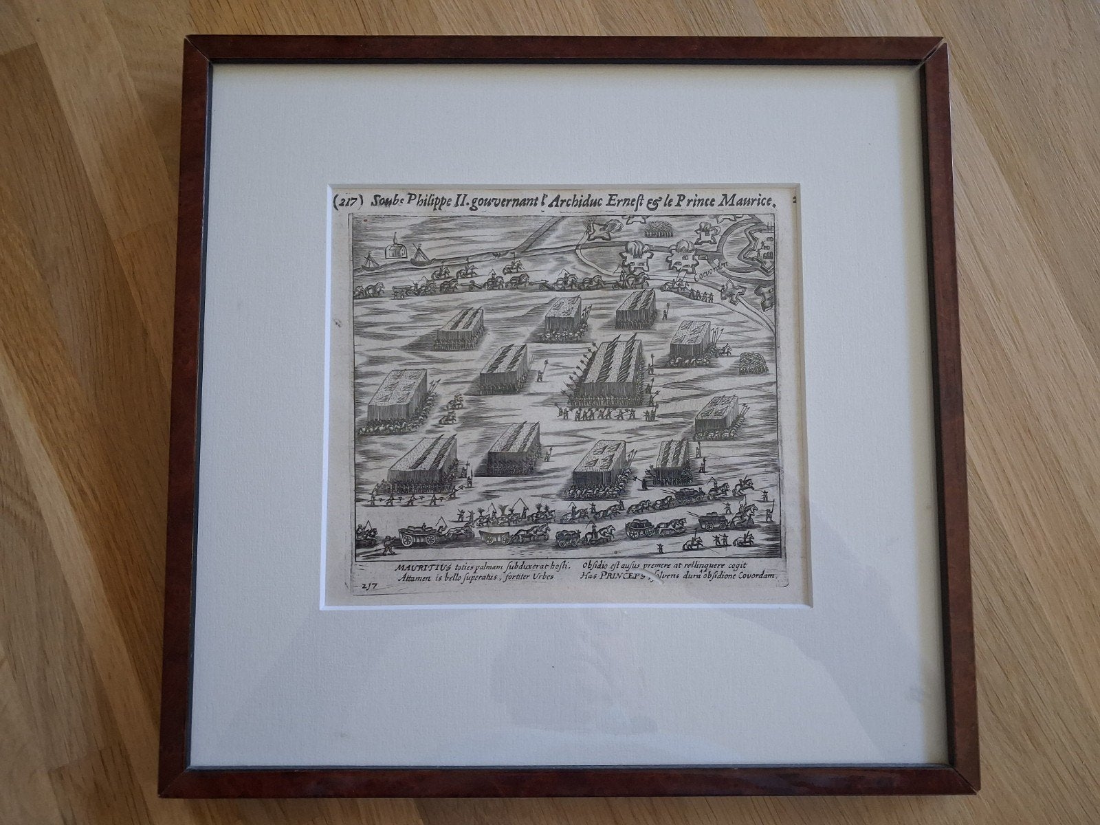 Gravure Beleg van Coevorden 1592 - Les Guerres de Nassau, Antiek en Kunst, Kunst | Etsen en Gravures, Militair, Gravure, Ingelijst