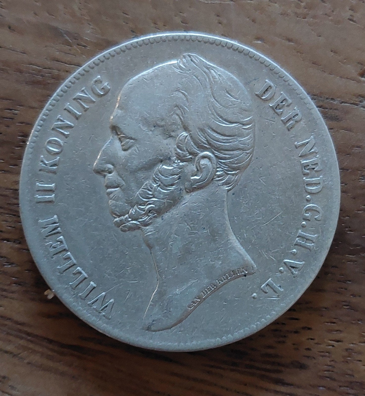 Zilveren 2½ Gulden Koning Willem II 1842, Zilver, Ophalen of Verzenden, Losse munt, 2½ gulden