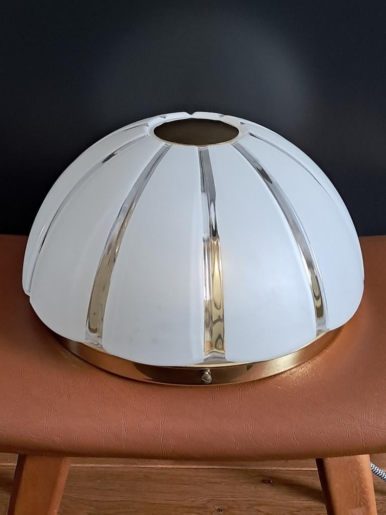 Vintage plafondlamp, Glashütte Limburg, Ophalen of Verzenden, Zo goed als nieuw, Glas