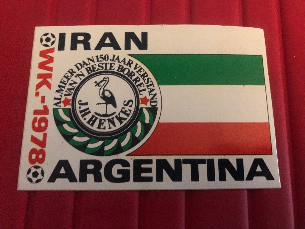 ⚽ Sticker Iran - Argentina WK 1978 ⚽, Verzenden, Zo goed als nieuw, Buitenlandse clubs, Poster, Plaatje of Sticker