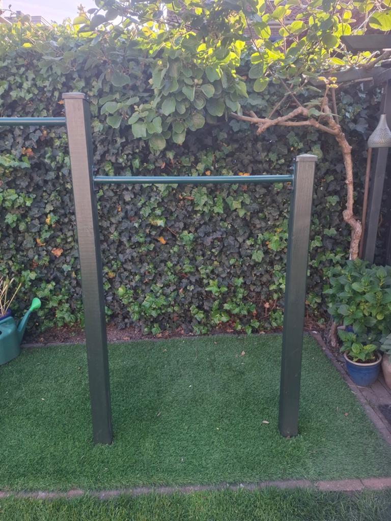 2 x metalen Duikelstang Duikelrek Rekstok - Groen - 90 cm, Ophalen of Verzenden, Zo goed als nieuw, Overige typen