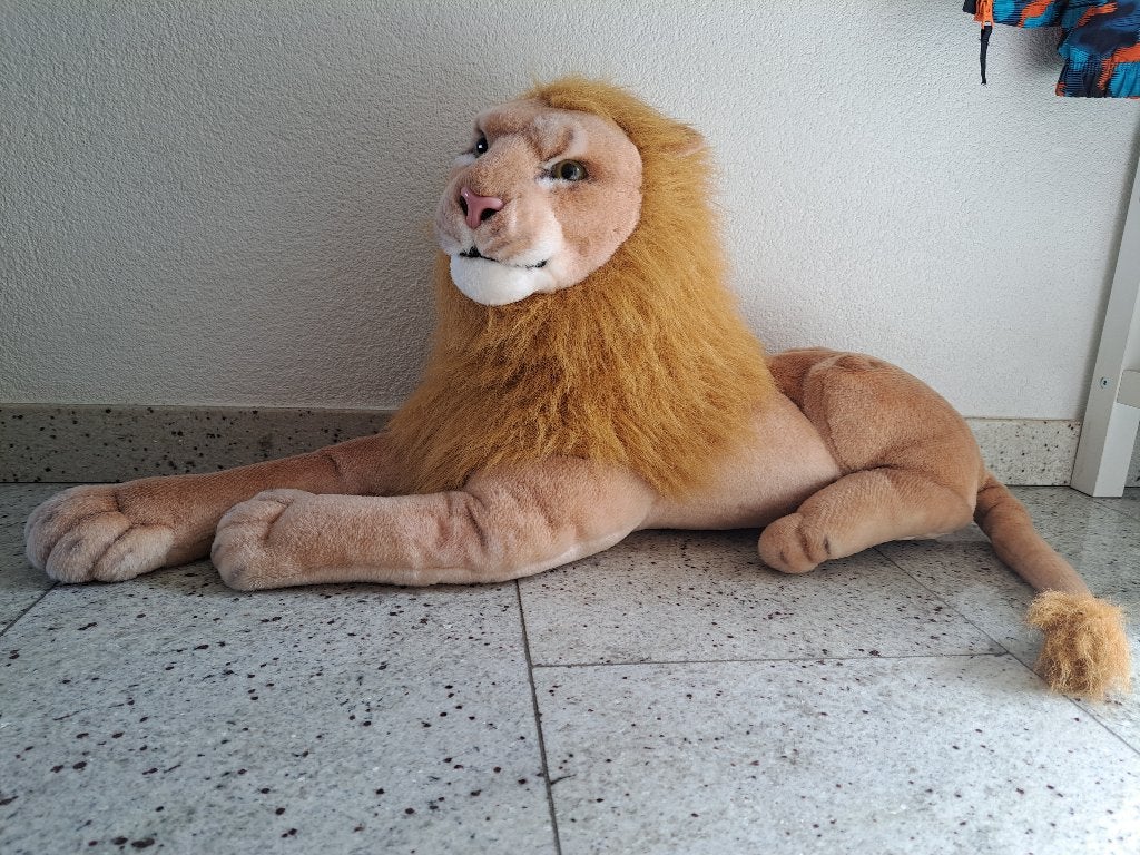 Knuffel leeuw, Overige typen, Ophalen of Verzenden, Zo goed als nieuw, Middelgroot (20 tot 80 cm)