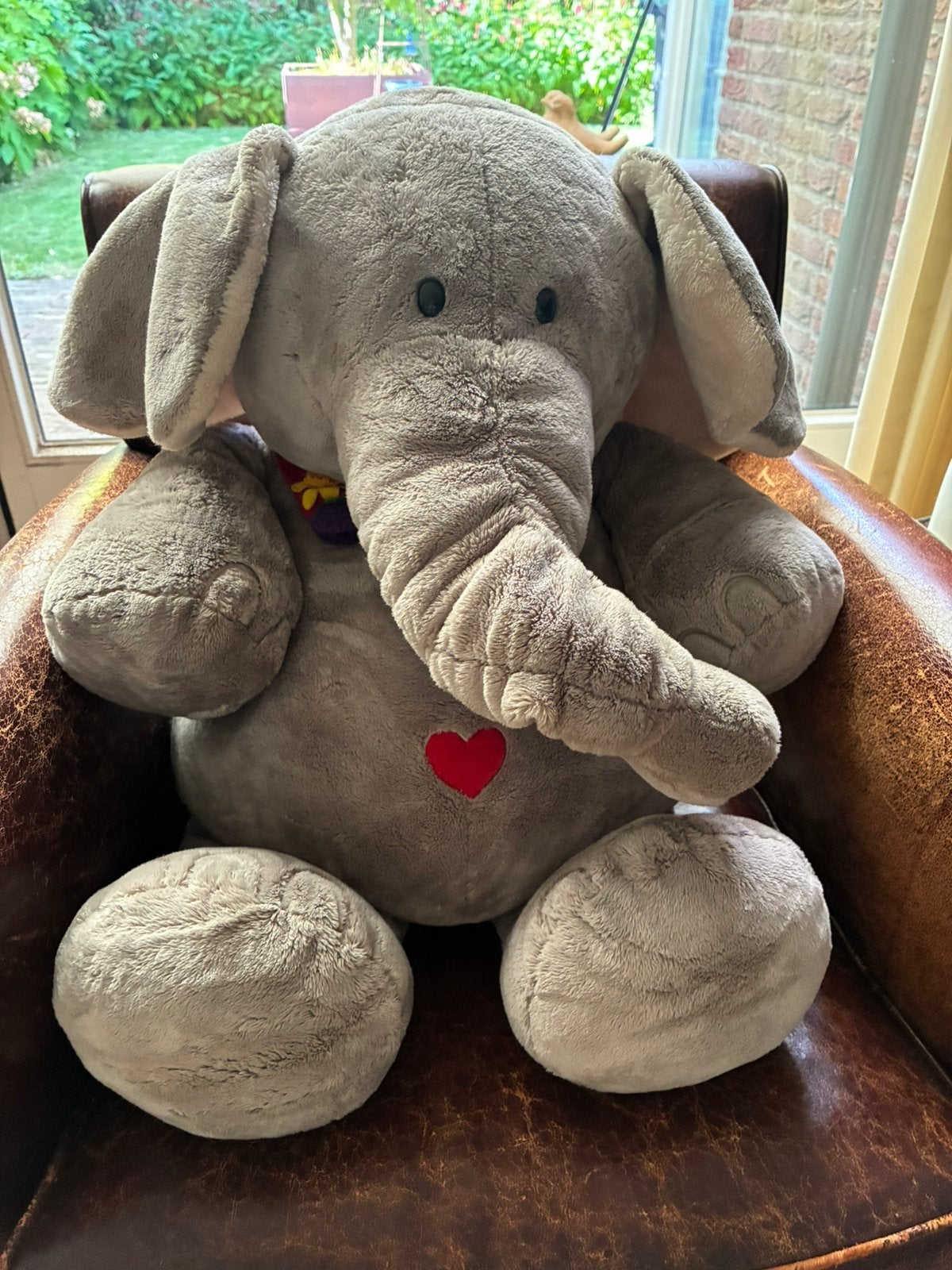 Grote knuffel van Nici: zachte grijze olifant, Ophalen, NICI, Grijs, Zo goed als nieuw