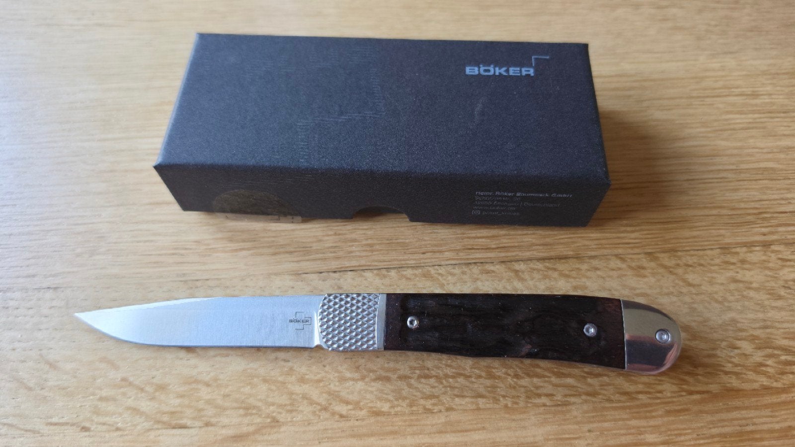 Böker plus, Hidden release trapper, D2 staal, Ophalen of Verzenden, Zo goed als nieuw