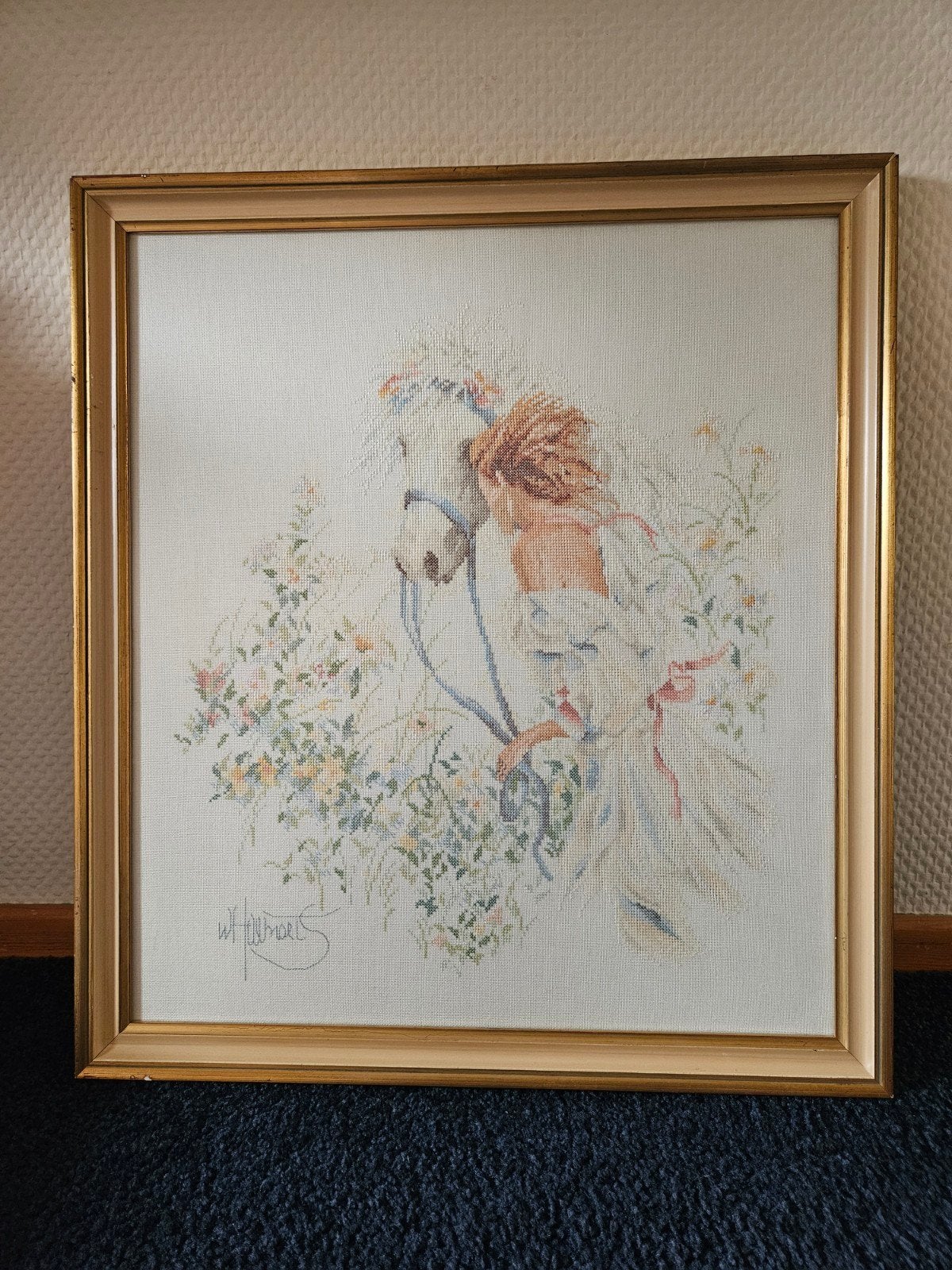 zelf geborduurd schilderij, Ophalen, 50 tot 75 cm, Schilderij, 50 – 75