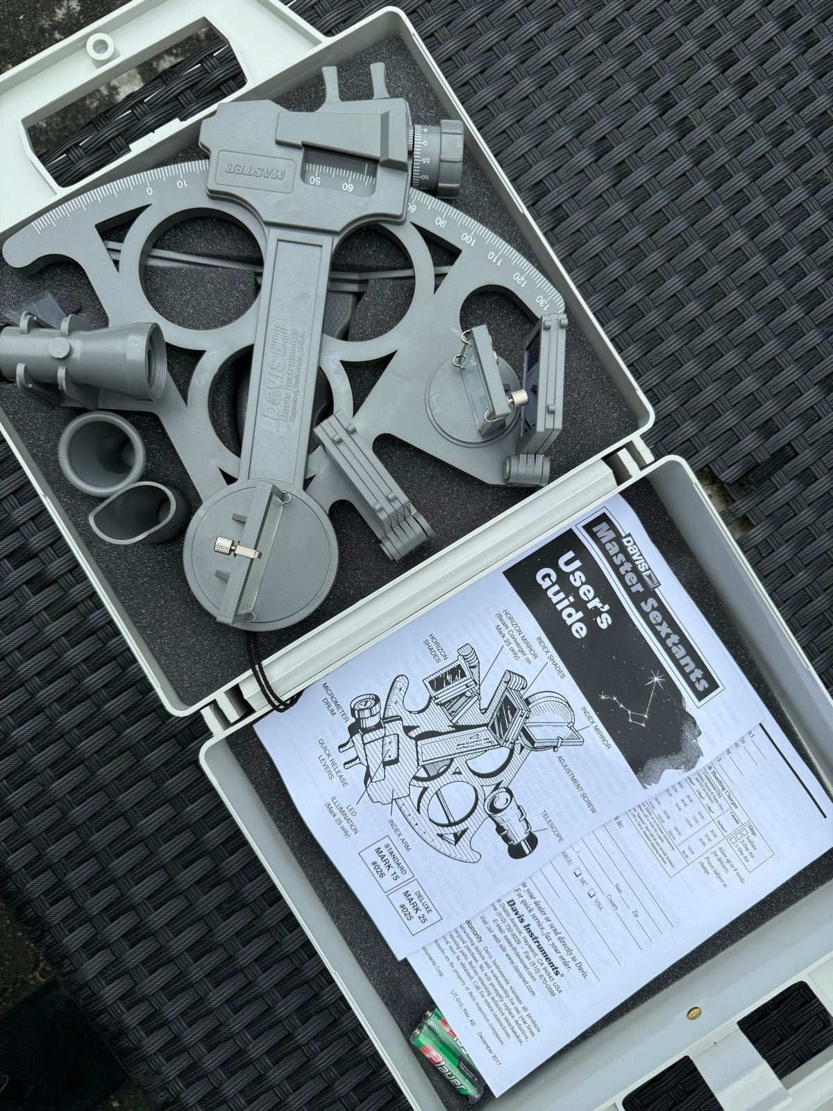 Davis Master Sextant met handleiding en koffer, Ophalen of Verzenden, Zo goed als nieuw