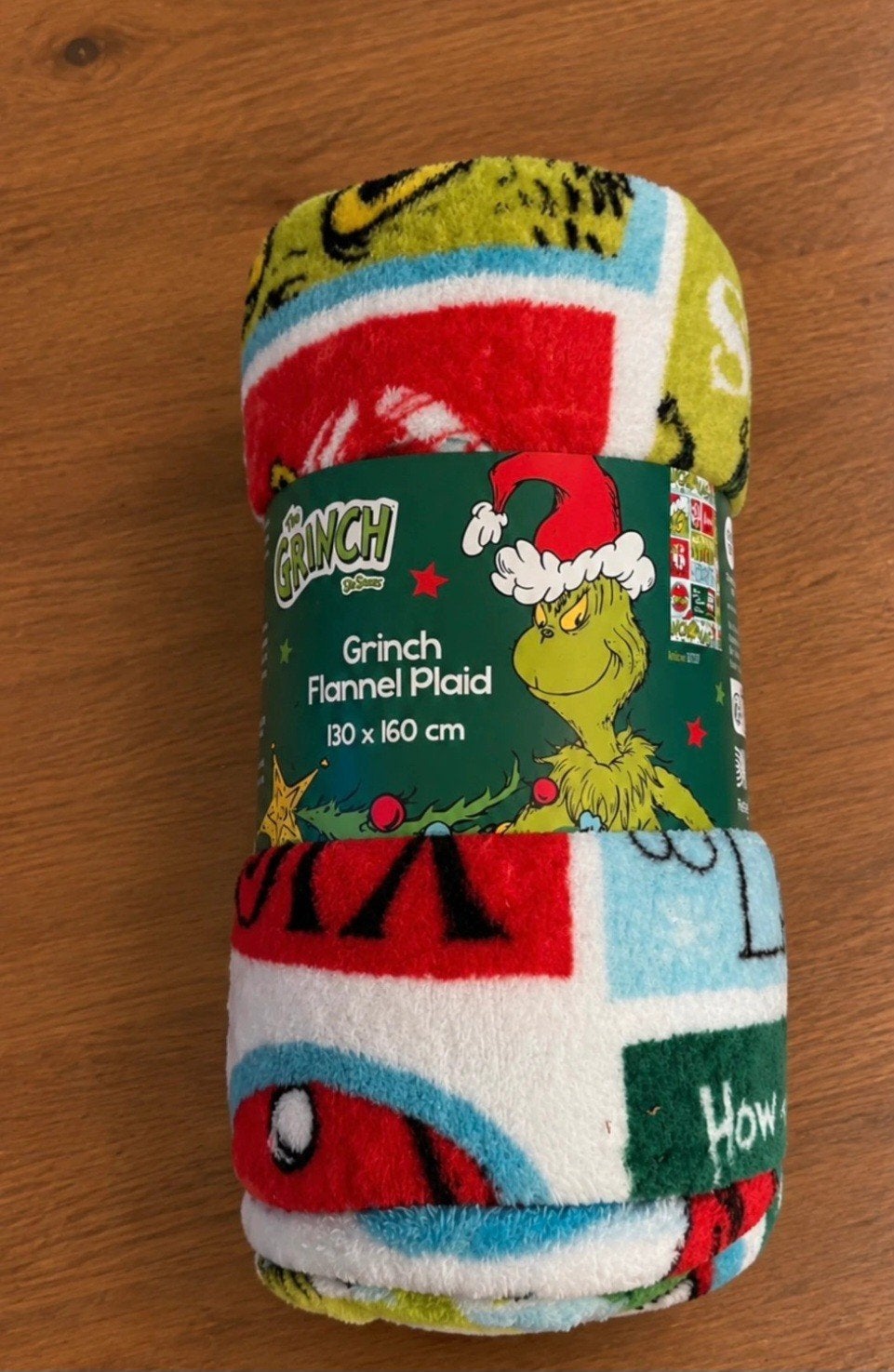 fleece deken the Grinch gekleurd kerst, Verzenden, Nieuw