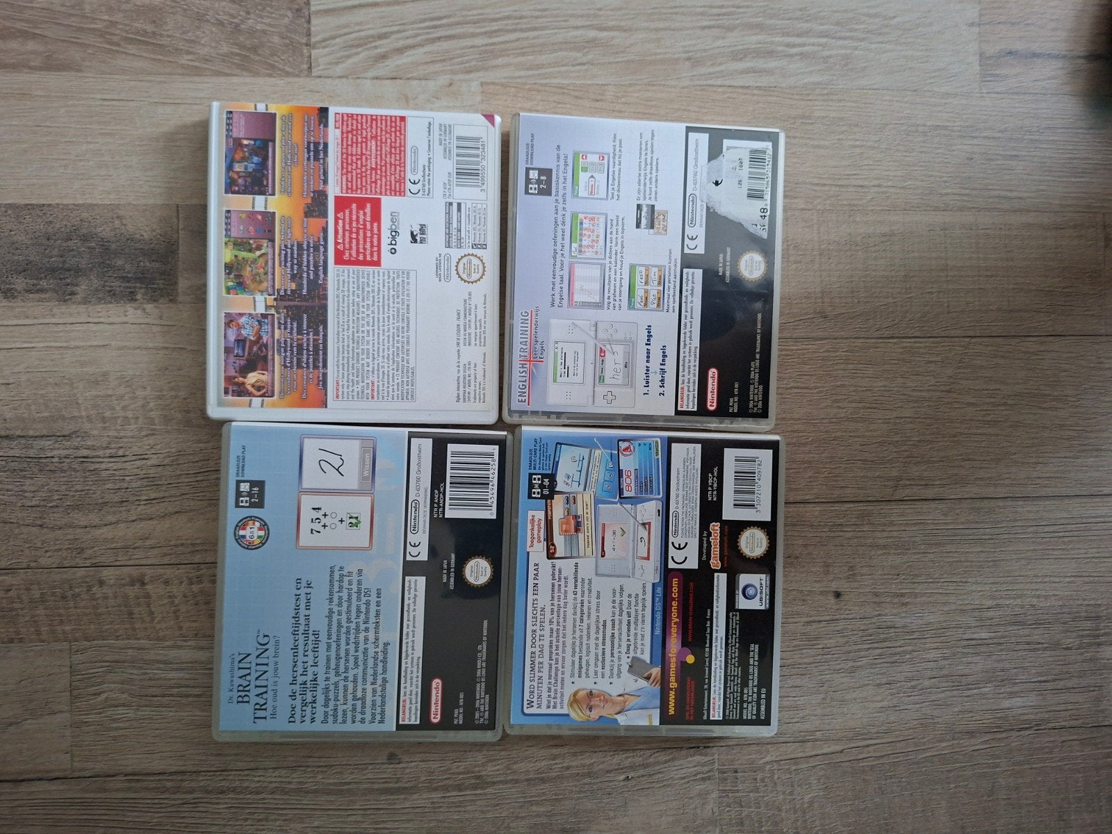 Nintendo DS Gms: Brain Training, English Training, Hollywoo, Puzzel en Educatief, Gebruikt, Verzenden, 1 speler