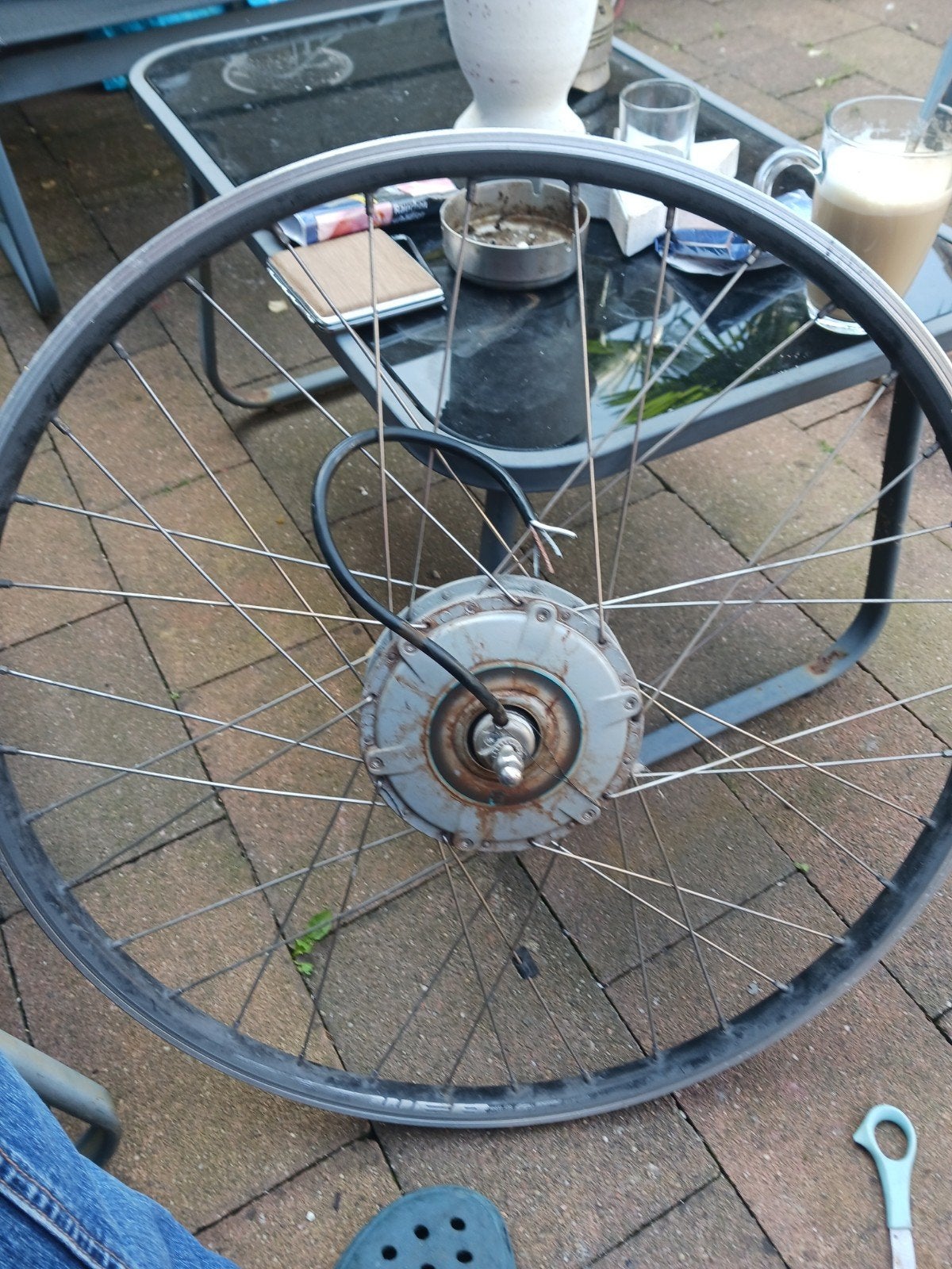 Spartavoorwiel motor, Fietsen en Brommers, Fietsonderdelen, Ophalen, Motor