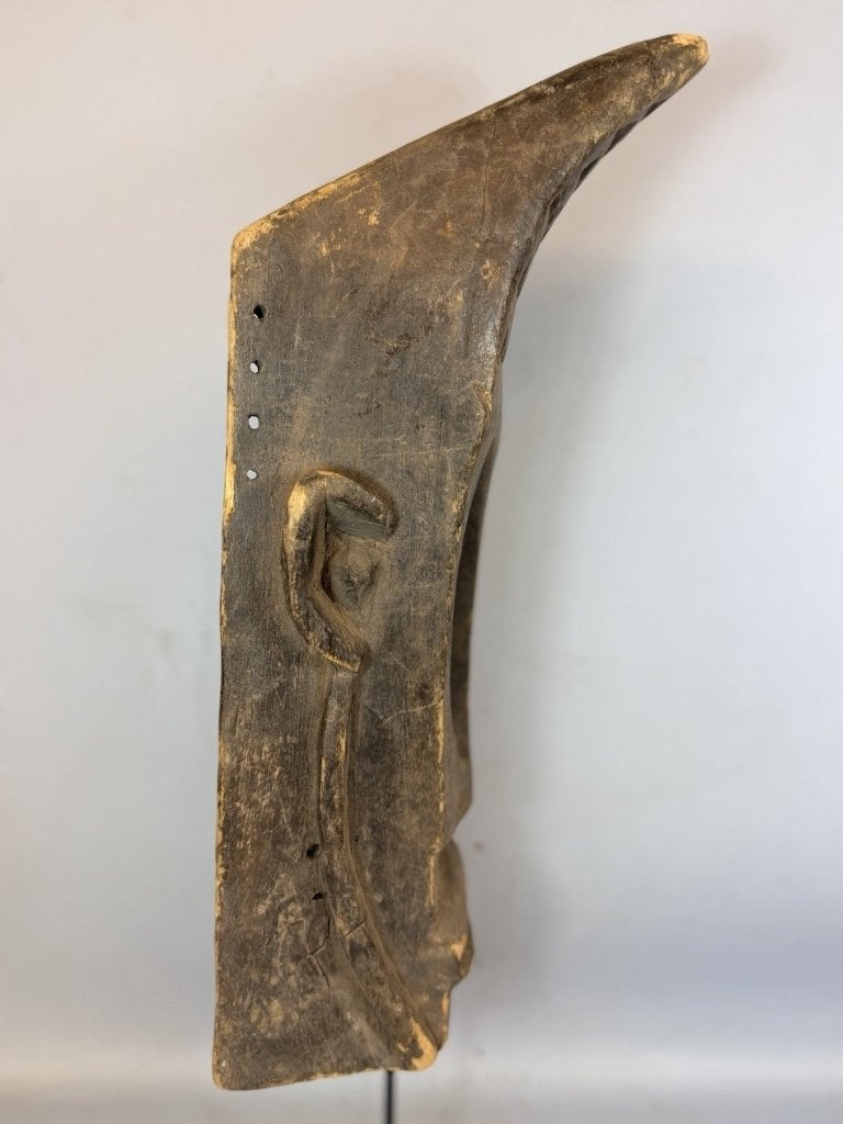 Vintage Afrikaans Masker - Houtsnijwerk, Hout, Bruin, Afrika, Masker