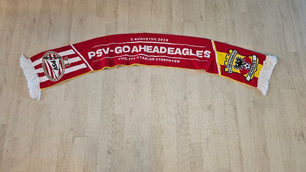 PSV - Go Ahead Eagles Sjaal! Johan Cruijf Schaal 2025!, Ophalen of Verzenden, Nieuw, PSV, Vaantje of Sjaal