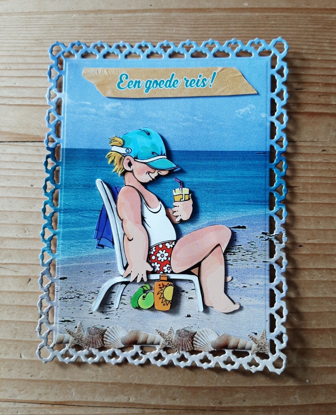 stans kaart opleg met 3d plaatje vakantie strand, Ophalen of Verzenden, Nieuw, Overige thema's