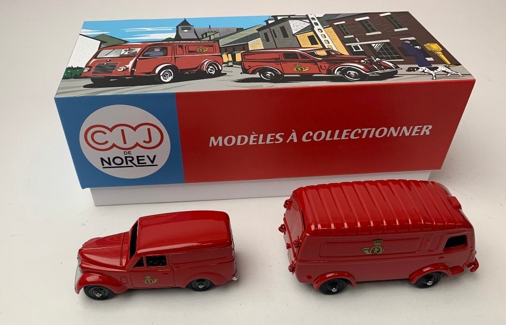 Norev 1:43 Renault 1000kgs en Dauphinoise Belgian Post set 2, -, Nieuw, Norev, Ophalen of Verzenden