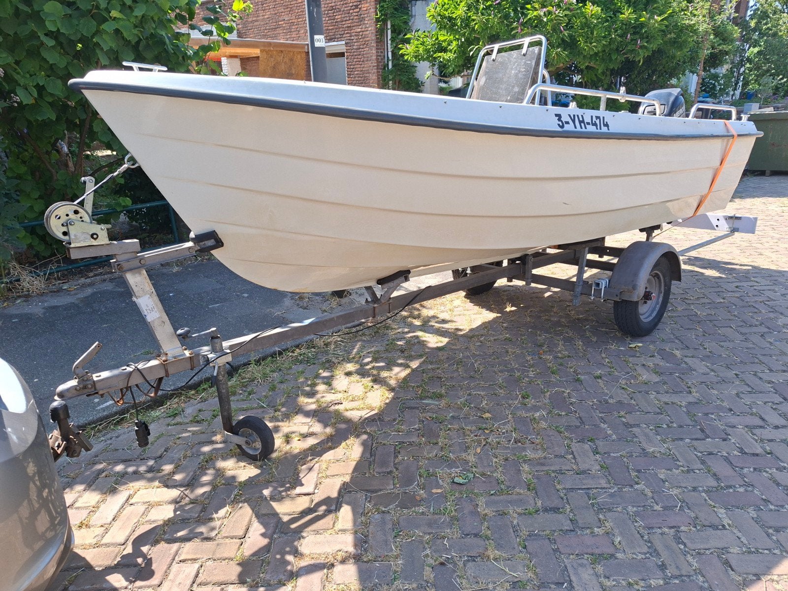 Boot met trailer Ryds 435s, Ophalen, Gebruikt, Buitenboordmotor, Trailer