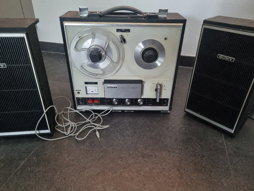 100% werkende Vintage Sony TC-252 Tapecorder in koffermode, Ophalen, Bandrecorder