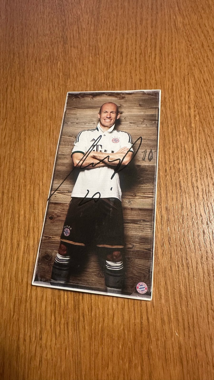 Gesigneerde Arjen Robben Spelerskaart - Bayern München, Ophalen of Verzenden, Zo goed als nieuw, Buitenlandse clubs, Spelerskaart