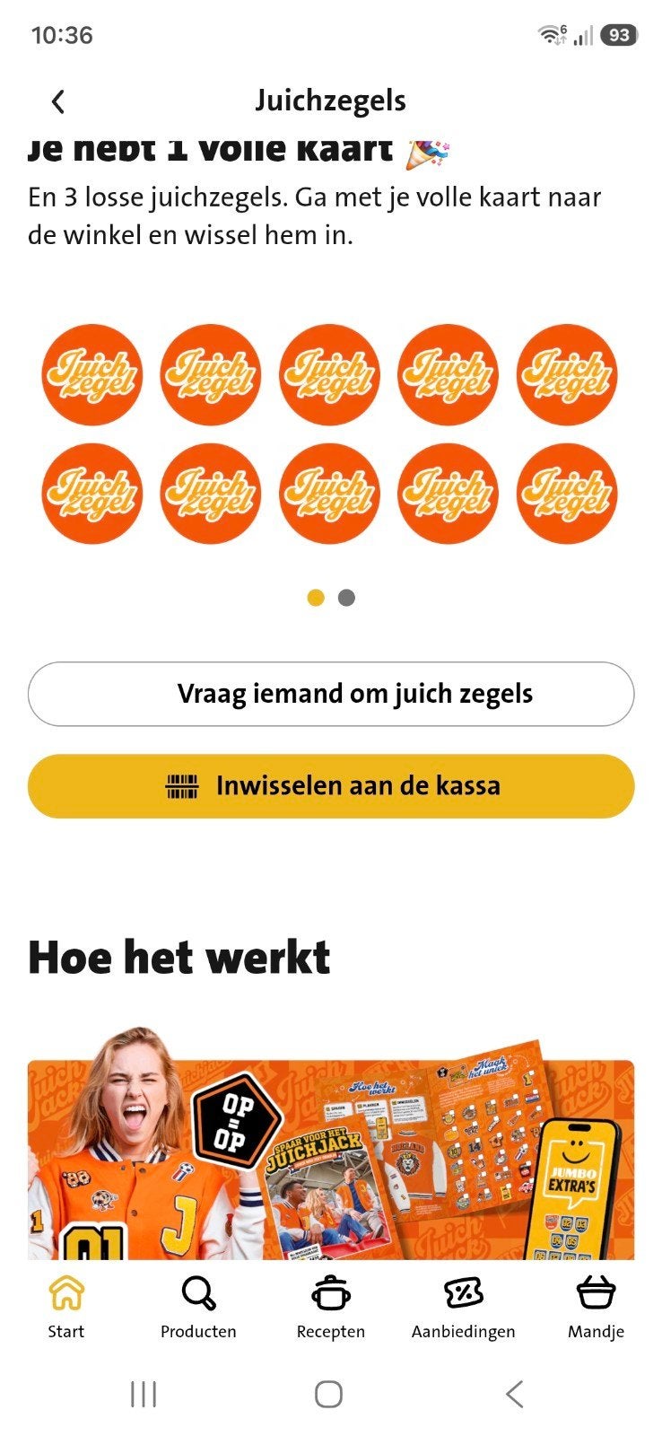 Jumbo Juichzegels - Volle spaarkaart digitaal, Jumbo, Ophalen