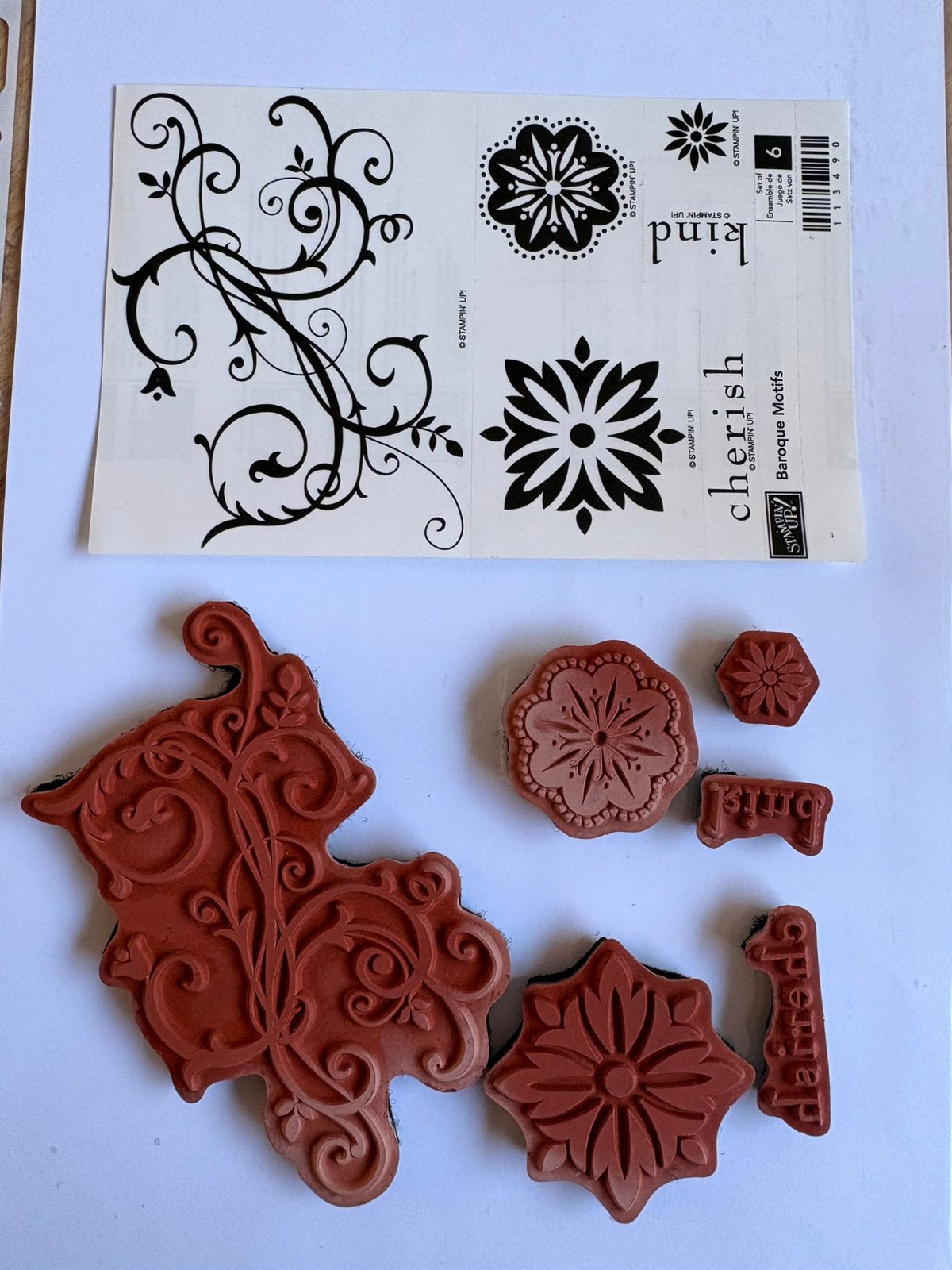 Stempel Stampin’up set: Baroque Motifs, Verzenden, Zo goed als nieuw