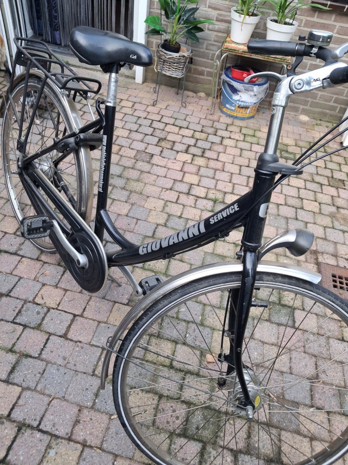 Mooie Giovanni damesfiets, Ophalen, Trommelrem, Versnellingen