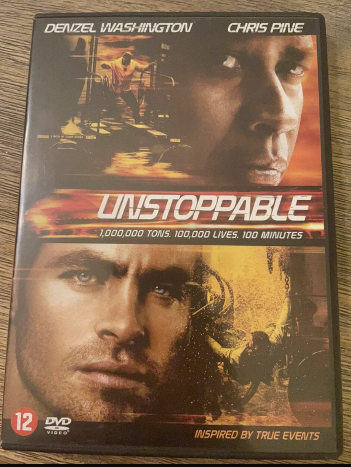 Unstoppable DVD - Actiethriller met Denzel Washington, Vanaf 12 jaar, Ophalen of Verzenden, Gebruikt, Actiethriller