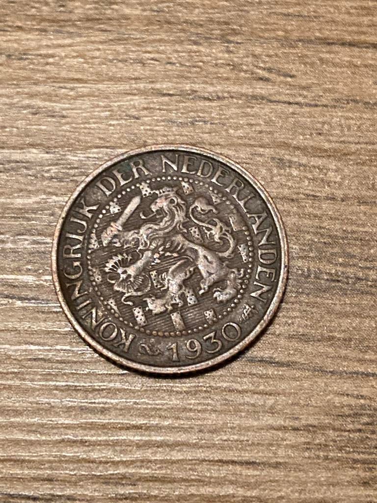 1 cent 1930 Wilhelmina, Postzegels en Munten, Munten | Nederland, Ophalen of Verzenden, Koningin Wilhelmina, 1 cent, Losse munt